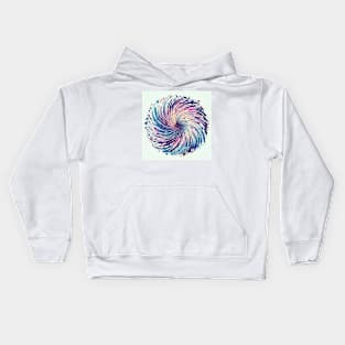 Psychedelic looking abstract illustration  of circles Kids Hoodie